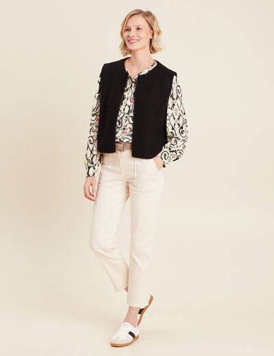 Gilet sans manches noir femme
