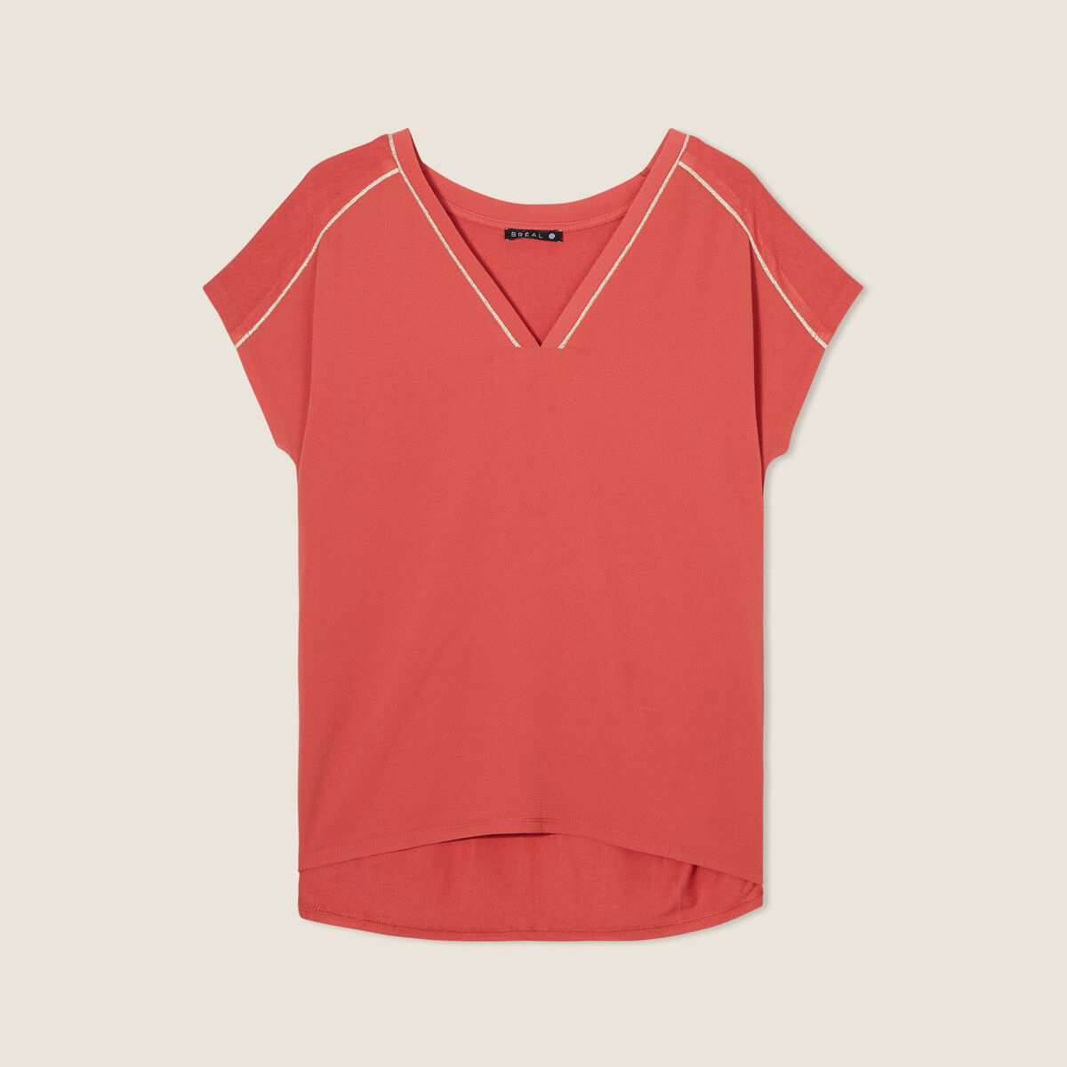 T-shirt manches courtes vieux rose femme