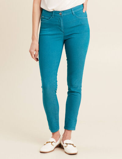 Pantalon léger taille standard 7/8ème vert femme