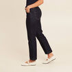 pantalon bootcut 7/8ème taille haute denim brut femme