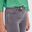 Jeans léger taille standard 7/8ème denim gris femme