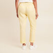 Pantalon flou ceinturé jaune clair femme