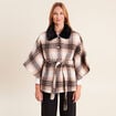 Poncho bordeaux femme