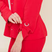 Veste cintr&eacute;e boutonn&eacute;e rouge femme