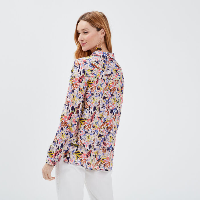 Chemise manches longues rose pastel femme