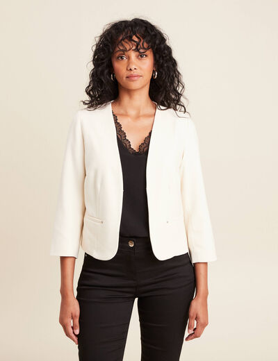Veste cintrée ecru femme