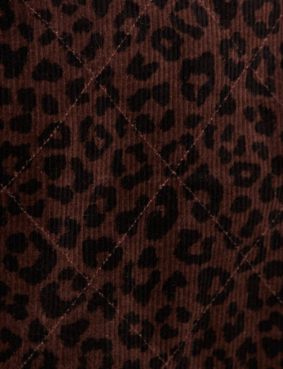 Veste sans manches en velours marron cognac femme