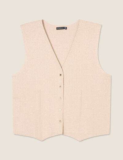 Gilet sans manches couleur or femme