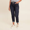 Jean coupe mom 7/8&egrave;me denim brut femme