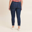 Jeans ajusté taille standard 7/8ème denim brut femme