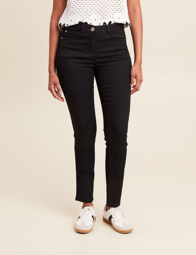 Pantalon léger taille standard long noir femme