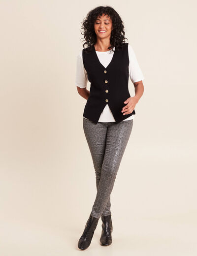 Pantalon magique Le L&eacute;ger enduit gris femme