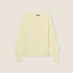 Pull confectionné en France jaune pastel femme