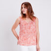 Blouse sans manches ecru femme