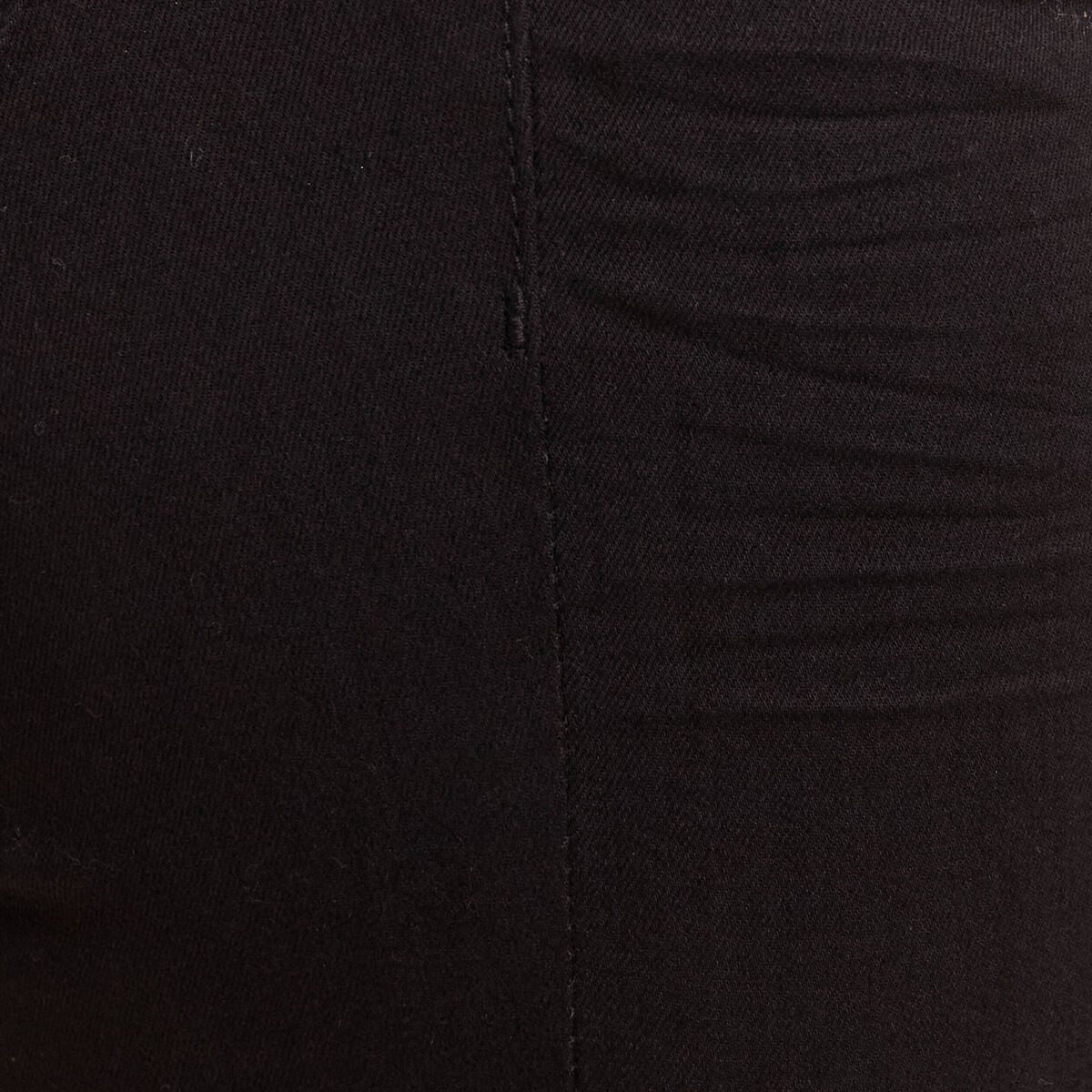 Jean coupe ajust&eacute;e long noir femme