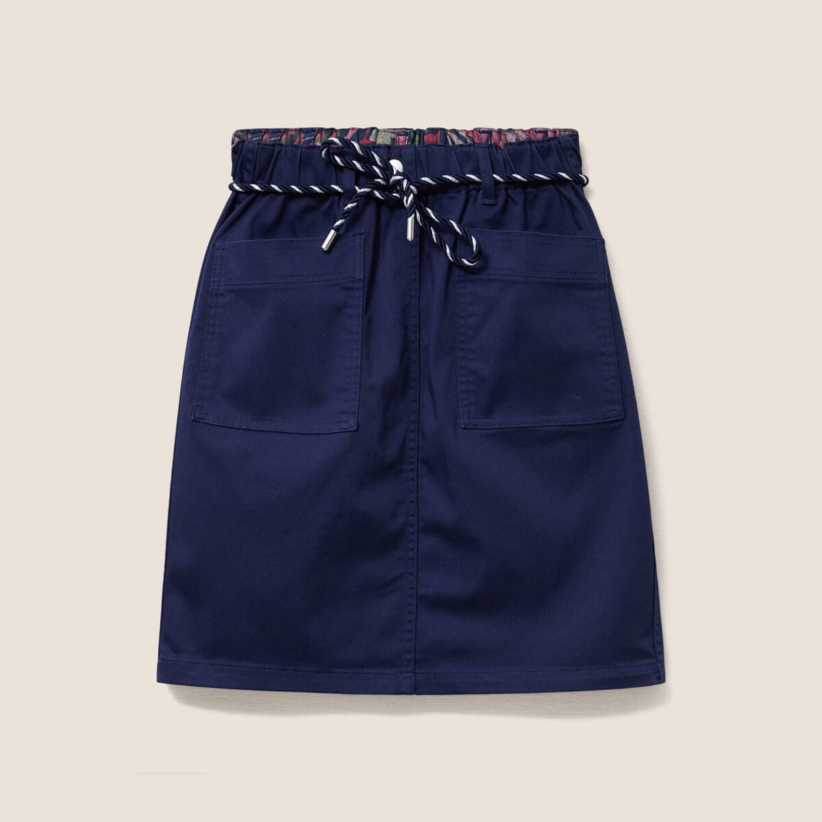 Jupe droite r&eacute;versible multicolore femme