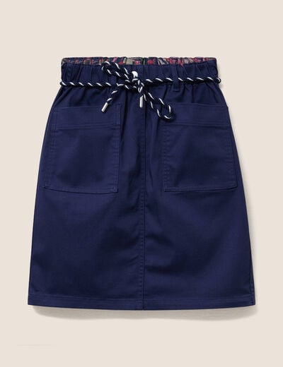 Jupe droite r&eacute;versible multicolore femme