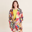 Poncho kimono manches 3/4 noué femme multicolore femme