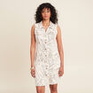 Robe droite en jean beige femme