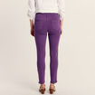 Jean ajusté 7/8ème violet foncé femme