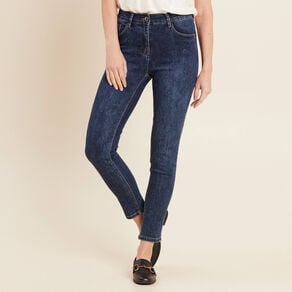 jean ajuste a strass denim brut femme Jean ajusté à strass denim brut femme