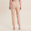 Pantalon carotte 7/8ème beige femme