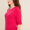 Pull col bateau rose femme