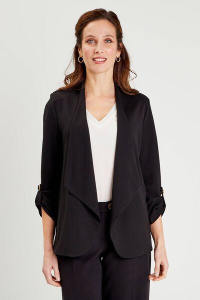 Veste esprit blazer droite noir femme