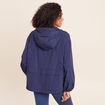 Coupe-vent pliable sac banane bleu marine femme
