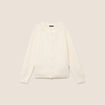 Cardigan col rond &agrave; sequins ecru femme