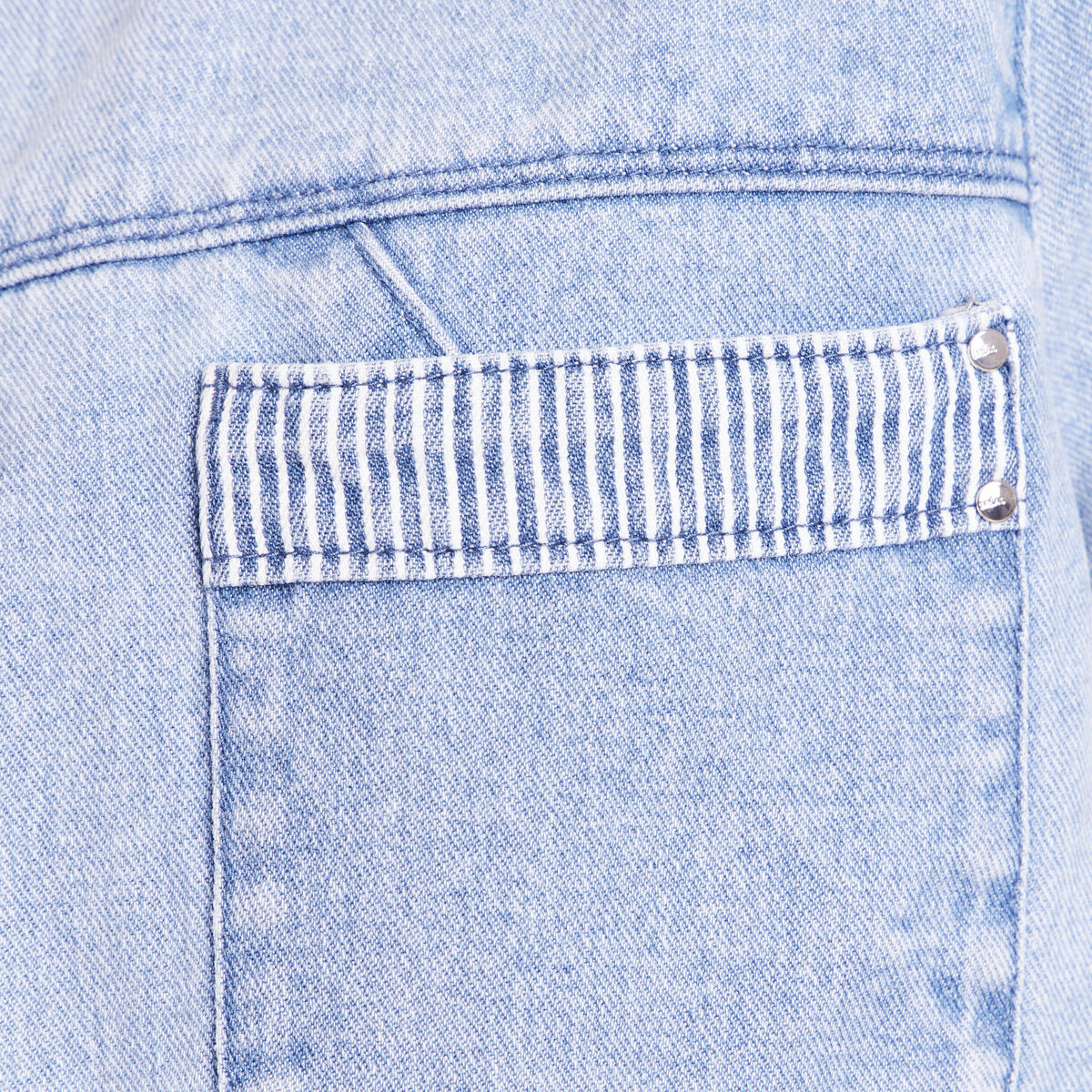 Veste manches longues en jean denim baby bleu femme
