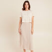 Robe 2 en 1 col rond gris clair femme