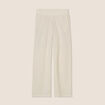 Pantalon maille large ecru femme