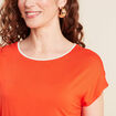 T-shirt manches courtes orange foncé femme