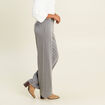 Pantalon loose taille bascul&eacute;e gris femme