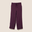 Pantalon large 7/8ème taille haute bordeaux femme
