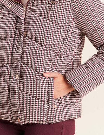 Doudoune capuche manches longues multicolore femme