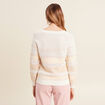 Pull manches longues beige femme