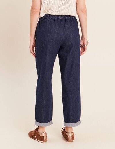 Jean mom en denim denim brut femme