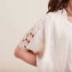 Gilet manches courtes dentelle ivoire femme