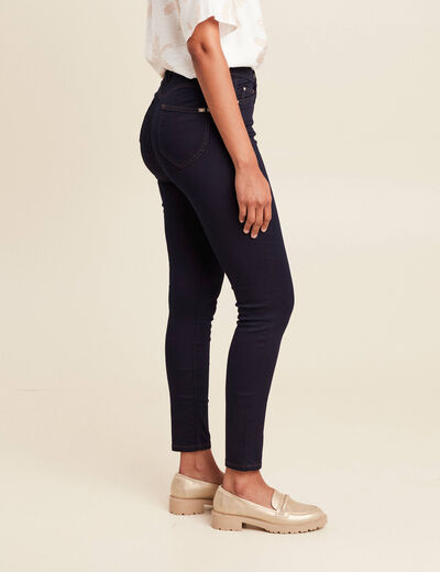 Jeans léger taille haute 7/8ème denim brut femme
