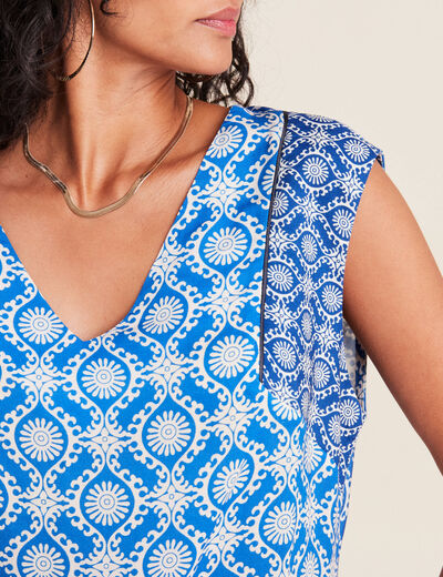 Débardeur sans manches bleu femme