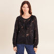 Blouse en dentelle noir femme