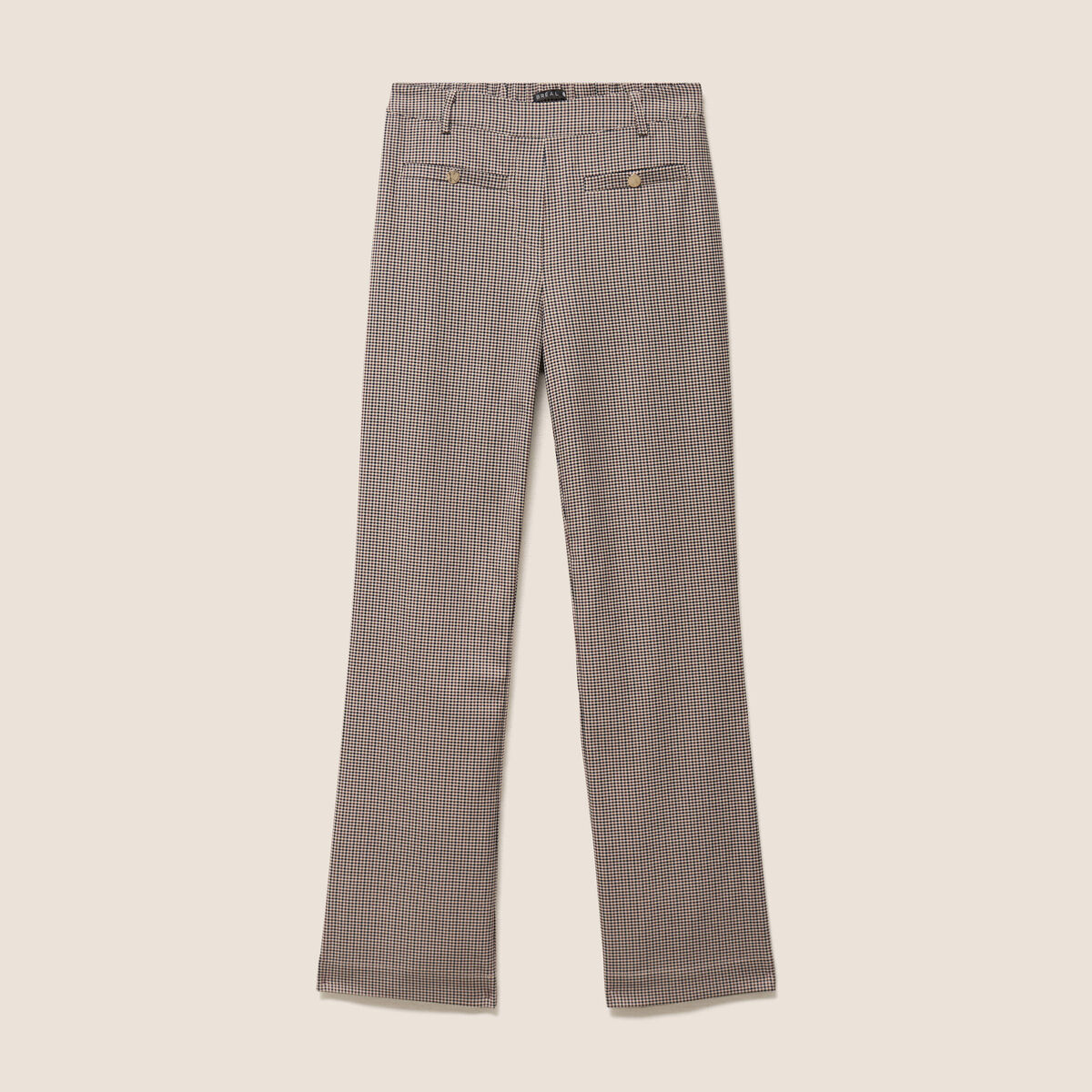 Pantalon 7/8e taille standard marron femme