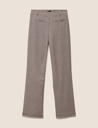 Pantalon 7/8e taille standard marron femme