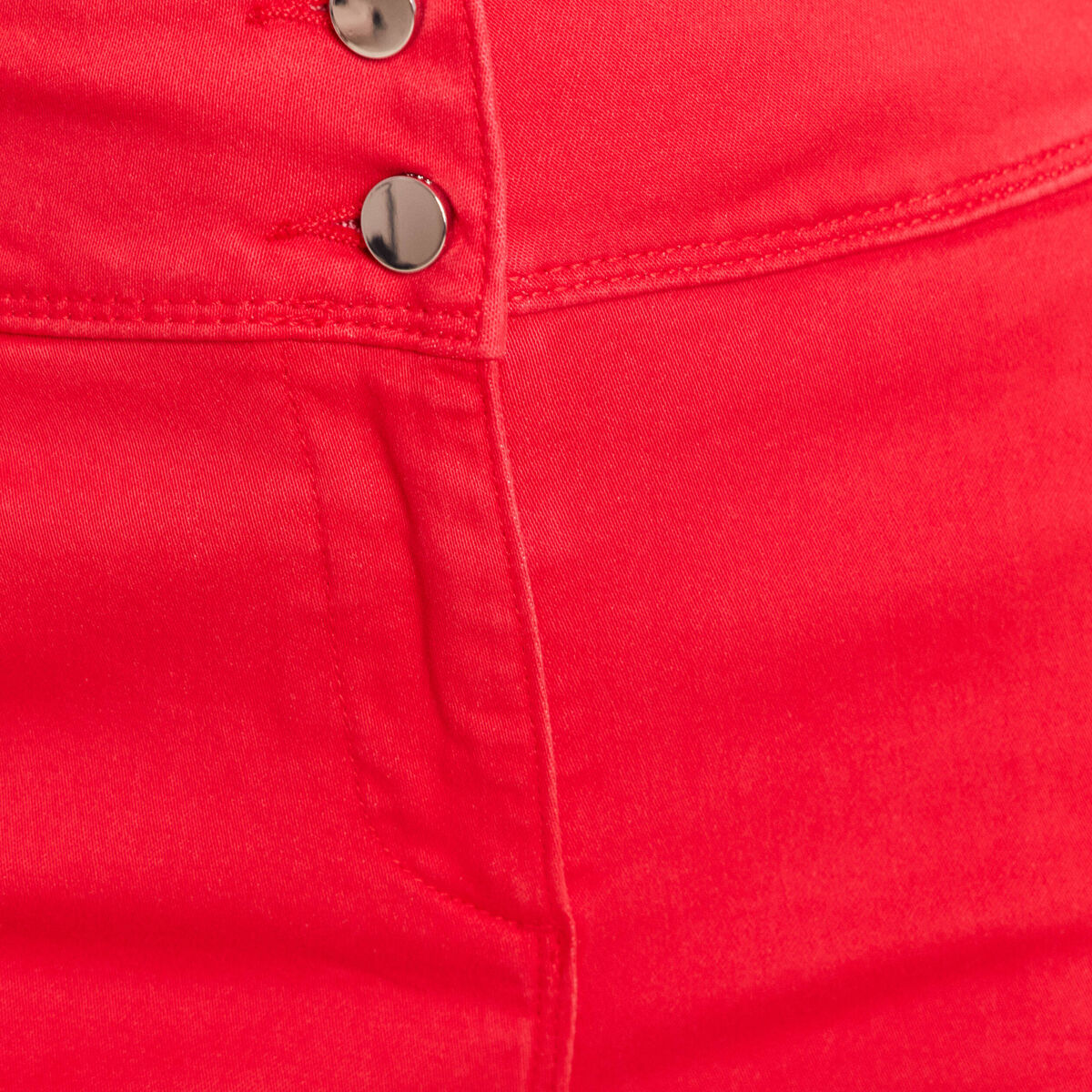 Pantalon coupe bootcut &agrave; pont rouge fluo femme