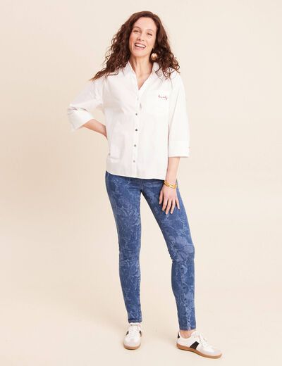 Jean magique L'Unique coupe ajust&eacute;e bleu femme