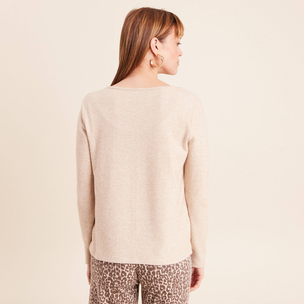 Ensemble doudou manches longues creme femme