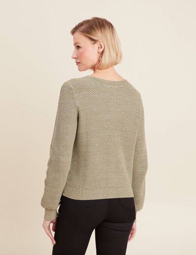 Gilet manches longues vert clair femme