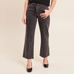 Jean large 7/8&egrave;me denim gris femme